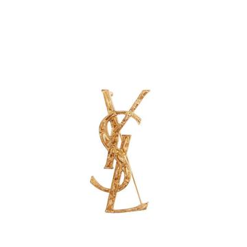 YSL crocodile-effect brooch