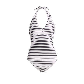 Bequia striped halterneck swimsuit