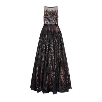 Sheer Sequin Gown