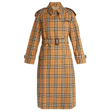 Eastheath Vintage-check trench coat