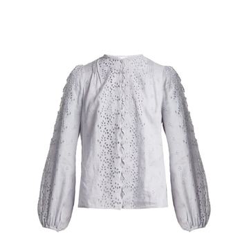 Iris scallop-lace top