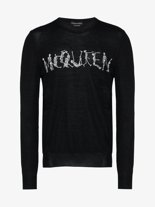 Dancing Skeleton wool crew neck sweater展示图