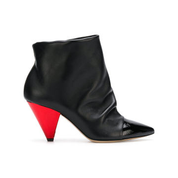 pointed geometric boots