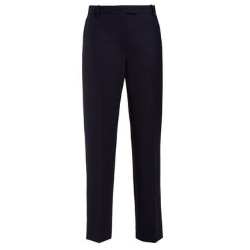 Straight-leg wool trousers