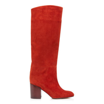 Tubo Shaft Suede Knee Boots