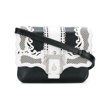 embroidered detail satchel