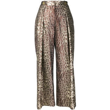 leopard print trousers