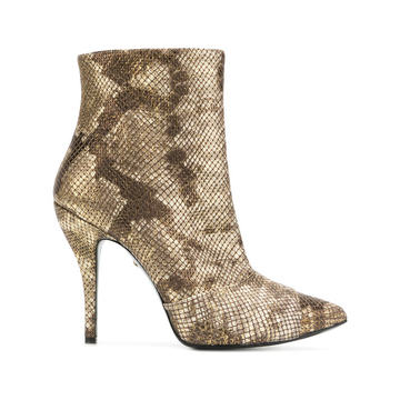 snakeskin effect boots