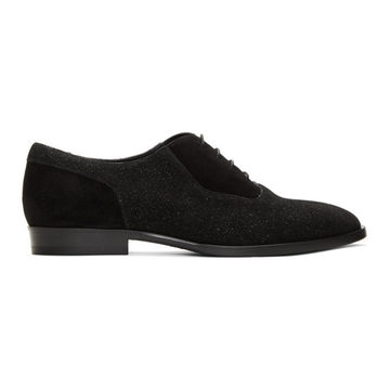 Black Glitter Suede Tyler Oxfords