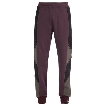 Purple cotton jersey track pants