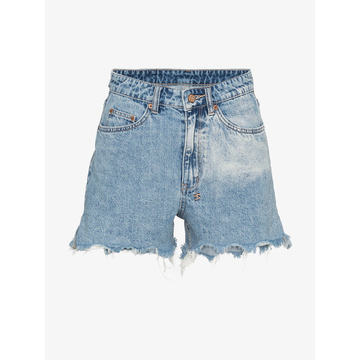 high-rise distressed shorts