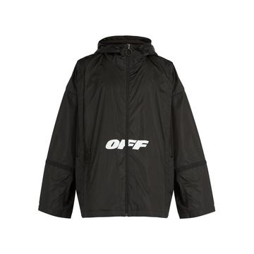 Wing Off logo-print windbreaker jacket