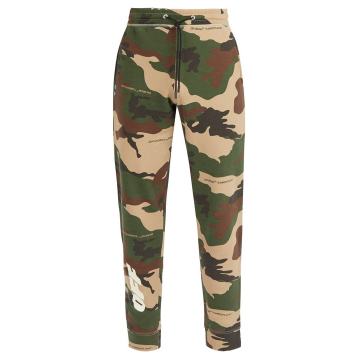 Camouflage and logo-print track pants