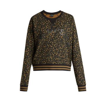 Leopard-print camouflage cotton sweatshirt