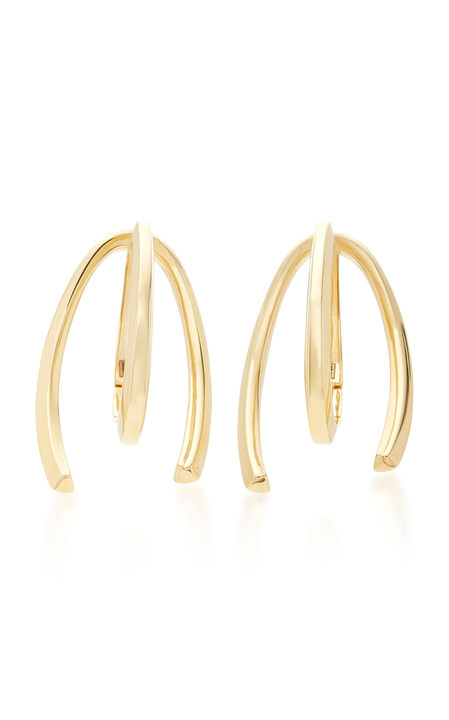 Honeysuckle 9K Gold Long Earrings展示图