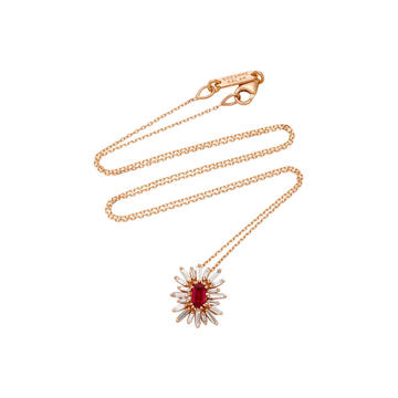 One-of-a-Kind 18K Rose Gold Ruby and Diamond Necklace