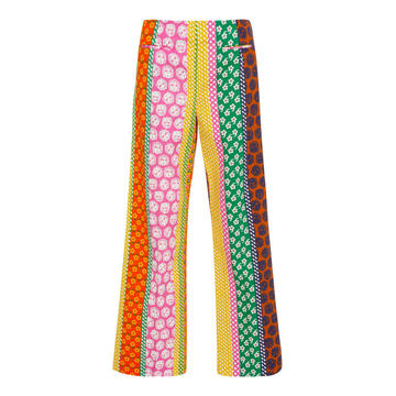 Cropped Printed Cotton-Jersey Pants