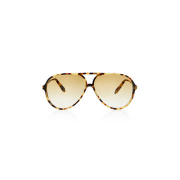 Aviator-Style Tortoiseshell Acetate Sunglasses