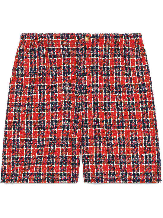 Tweed check shorts展示图