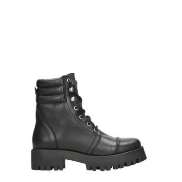 Steve Madden Osso Black Leather Combact Boots
