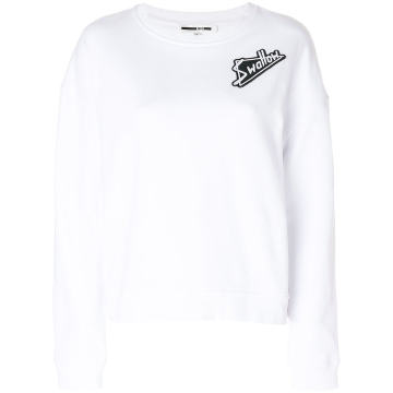embroidered patch detail sweatshirt