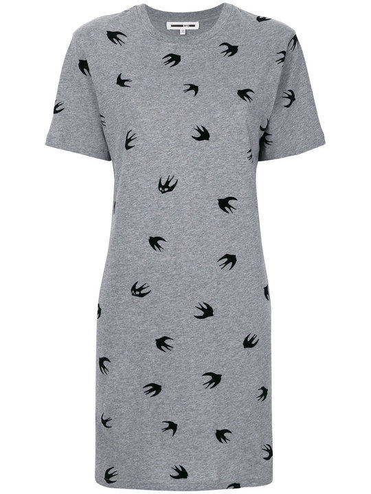 swallow print T-shirt dress展示图