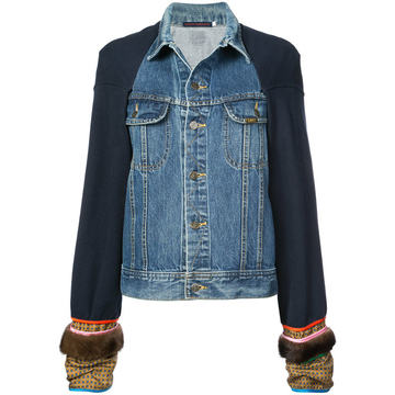 panelled denim jacket