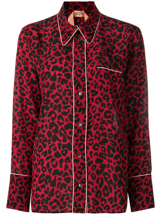 leopard print pyjama shirt展示图