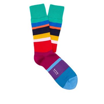 Mike multicolour striped cotton-blend socks