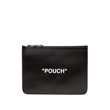 Quote leather pouch