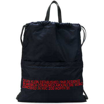 logo text backpack