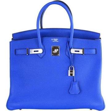 Electric Blue Togo Leather Birkin Bag