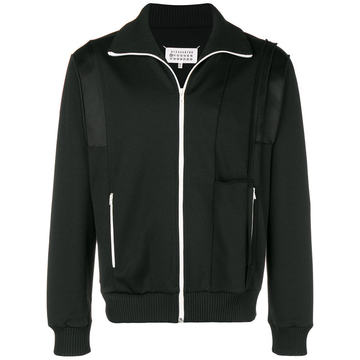 paneled jersey track jacket