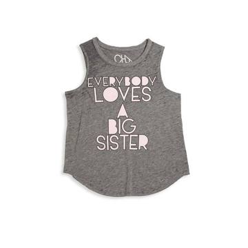 Toddler's, Little Girl's &amp; Girl's Everyone Loves A Big Sister Triblend Jersey Muscle Tee