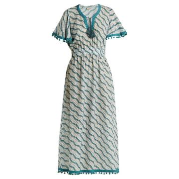 Amyra silk and cotton-blend dress