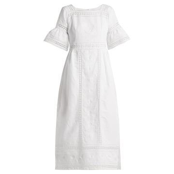 Sarafina lace-insert cotton dress