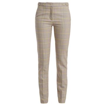 Lisa plaid wool-blend trousers