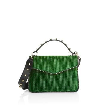 Mini Pixie Spike Velvet Leather Satchel