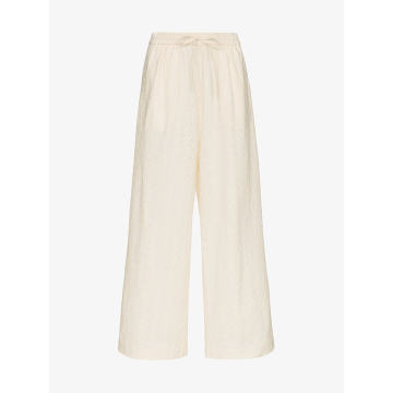 Montauk embroidered cotton trousers
