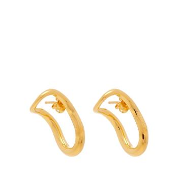 Slide 18kt gold-plated earrings