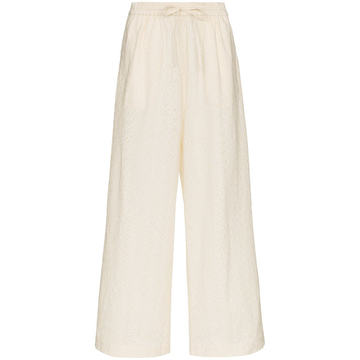 Montauk embroidered cotton trousers