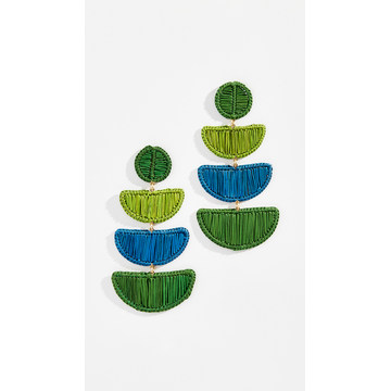 Móvil Azul y Verde Earrings