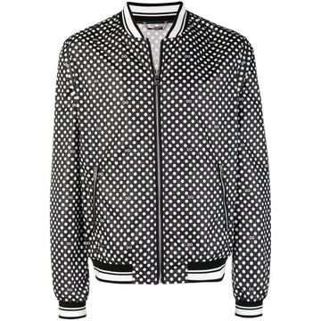 polka-dot bomber jacket