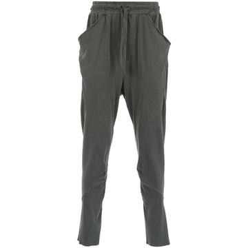 cotton drop-crotch trousers