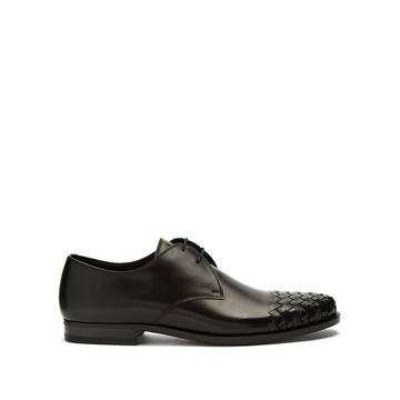 Intrecciato toecap leather derby shoes