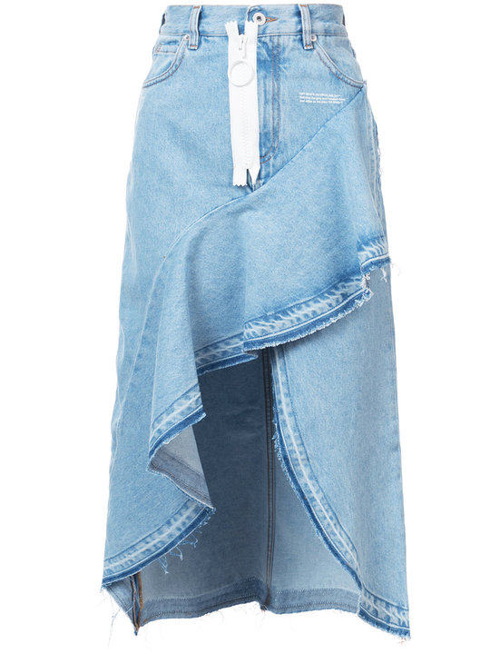 Blue Denim Ruffles Skirt展示图
