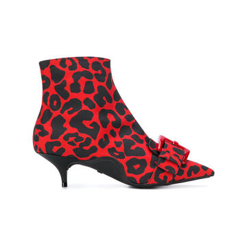 leopard-print ankle boots