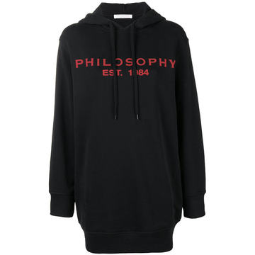 logo print hoodie