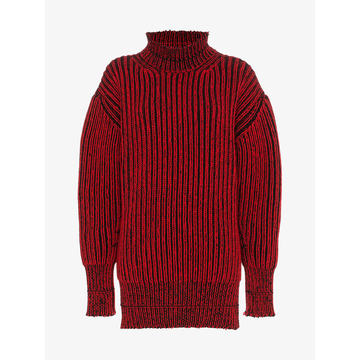 distressed rib jumper