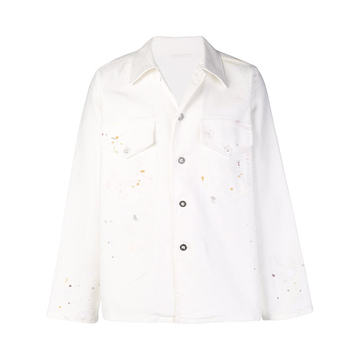 desk splatter effect shirt jacket